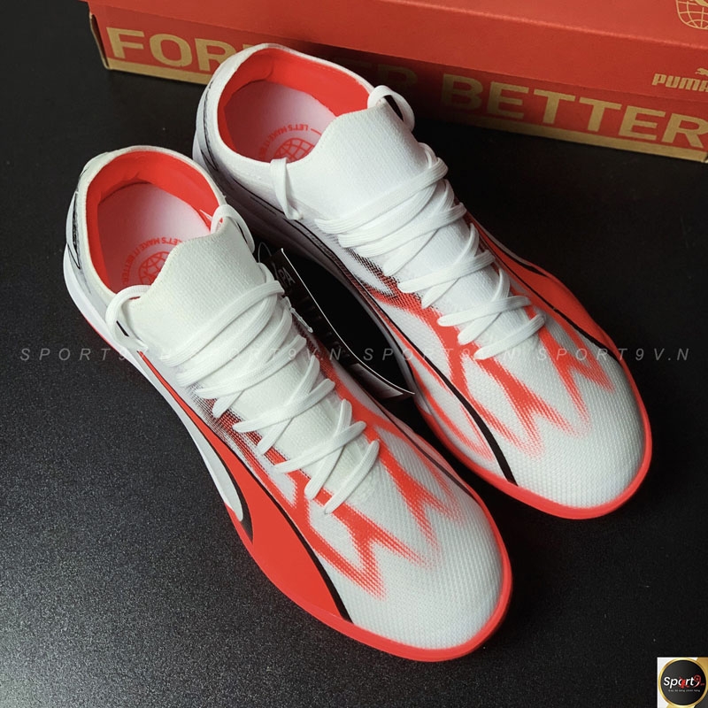 PUMA Ultra Match TT Breakthrough - Trắng/Đỏ - 107521 01