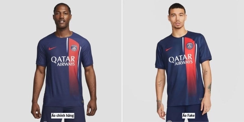 Phân biệt áo đấu chính hãng và áo Fake