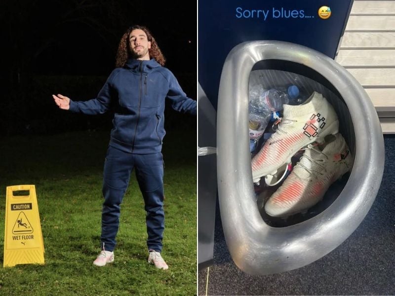 Sau vụ việc Puma đã đáp trả lại bằng biển báo "Wet Floor"