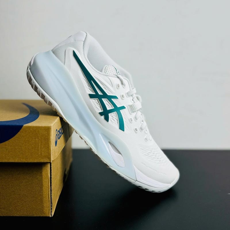 Giày Pickleball Asics Gel Resolution X - 1042A279-103 - Trắng/Xanh Lá