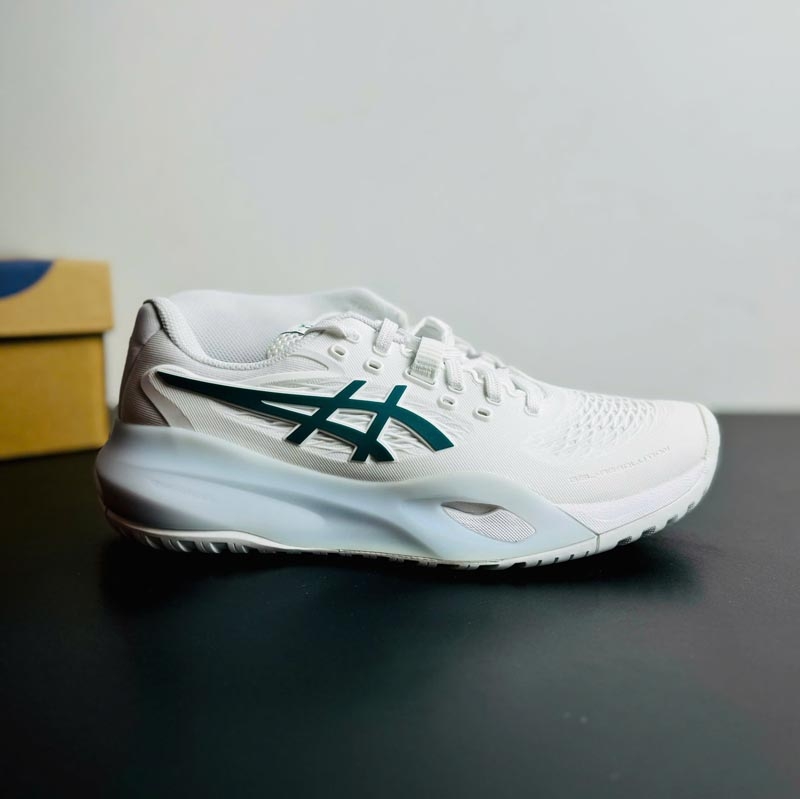 Giày Pickleball Asics Gel Resolution X - 1042A279-103 - Trắng/Xanh Lá