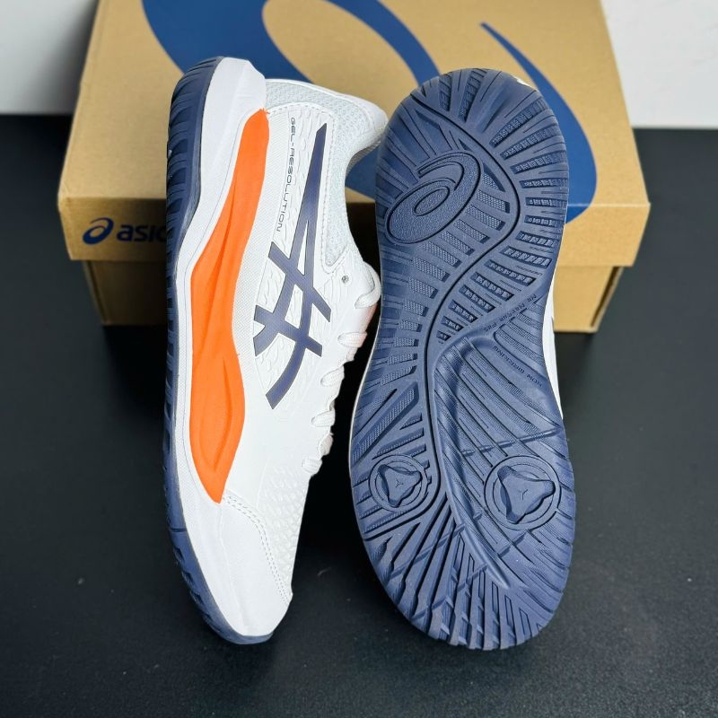 Giày Asics Gel Resution X GS 1044A081 - 110 White/Greyish Purple