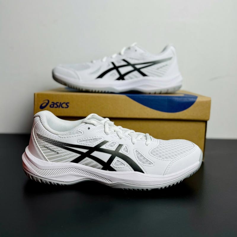 Giày Pickleball Asics Upcourt 6 - 1074A045 101 - Màu Trắng Đen