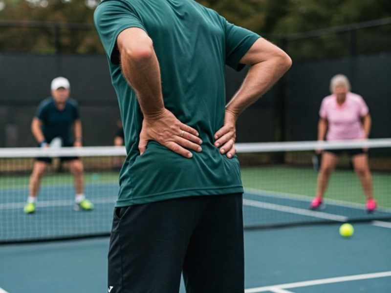 Đau lưng là một trong những chấn thương thường gặp khi chơi pickleball