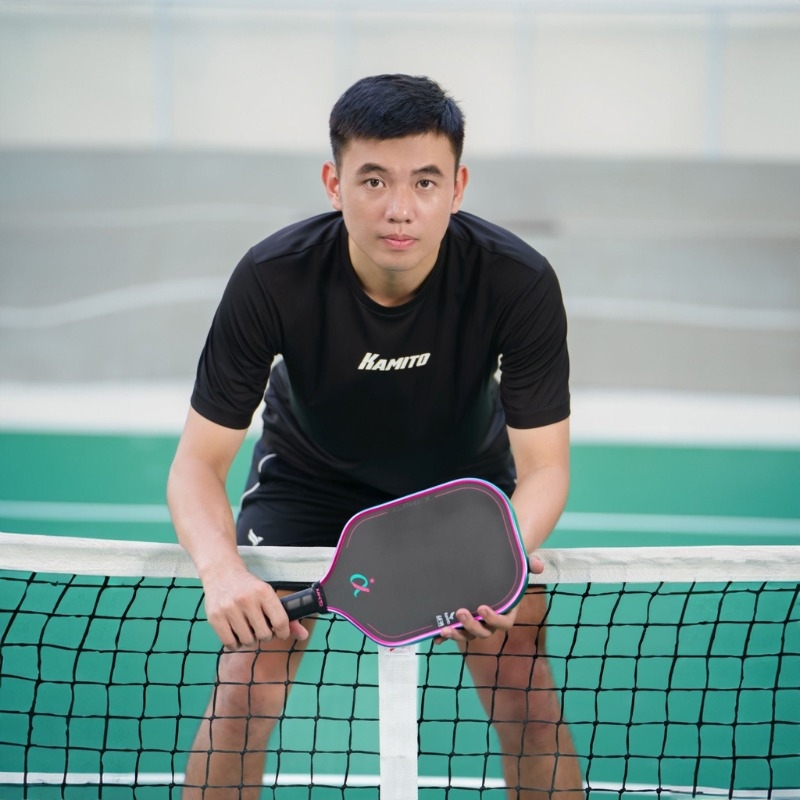 Vợt Pickleball Kamito Alpha X - Màu Xanh Hồng