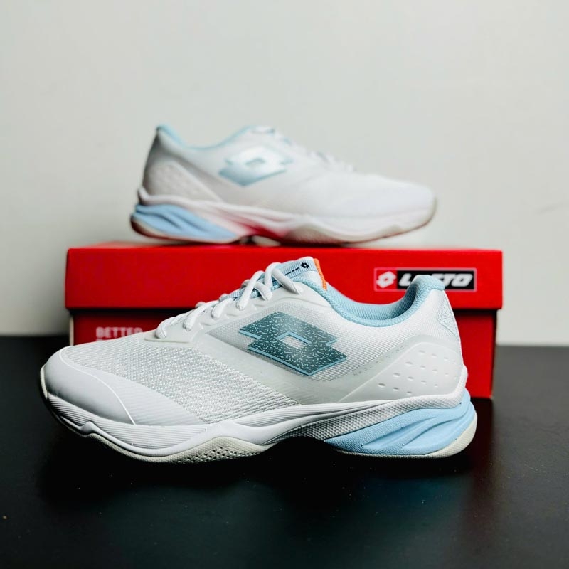 Giày Pickleball Lotto Mirage 400 ALR W - 220554 BOC - Màu Trắng Xanh