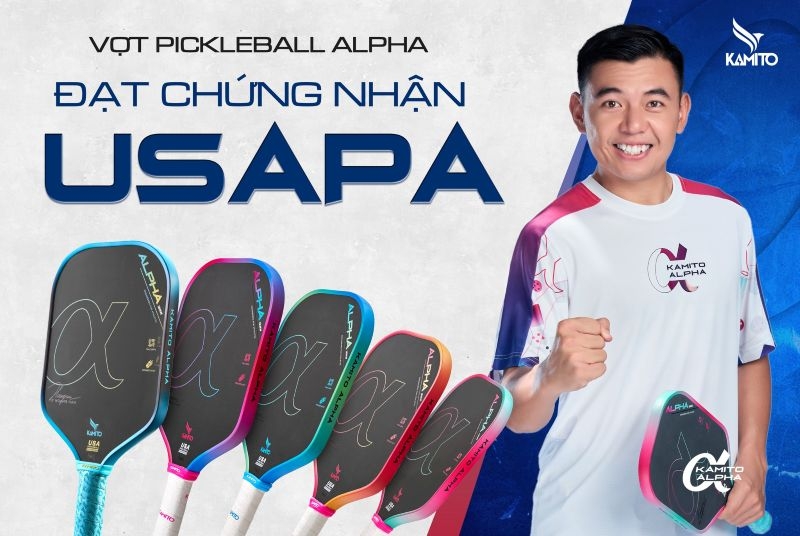Vợt pickleball Kamito Alpha đạt chứng nhận USAPA