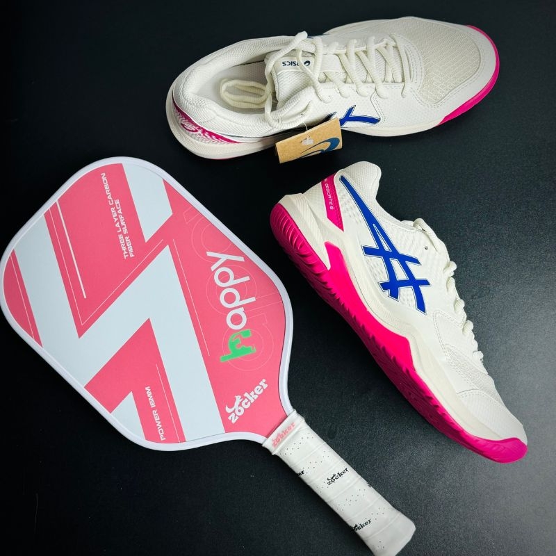 Giày Asics Gel Dedicate 8 wide - 1042A237-105 - Cream/Dark Cobalt