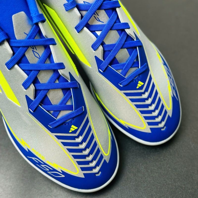 adidas F50 League Messi TF - Bạc/Xanh - IH0919