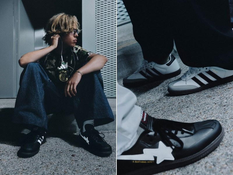 Adidas Originals Samba và Trang Phục BAPE