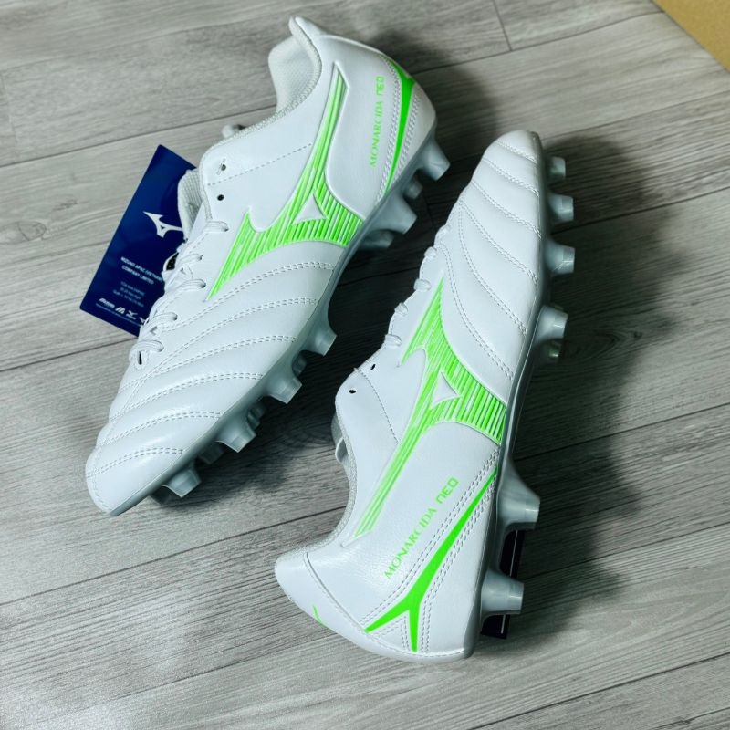 Mizuno Monarcida Neo 3 Select FG - P1GA252537 - Trắng/Xanh Lá 