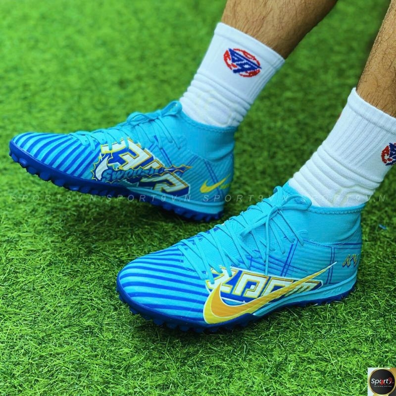 Nike Zoom Mercurial Superfly 9 Academy KM TF - Xanh/Vàng - DO9347-400