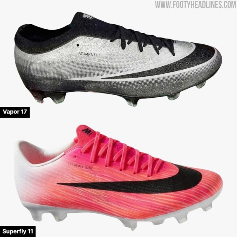 Rò rỉ giày đá bóng Nike Vapor 17 và Superfly 11