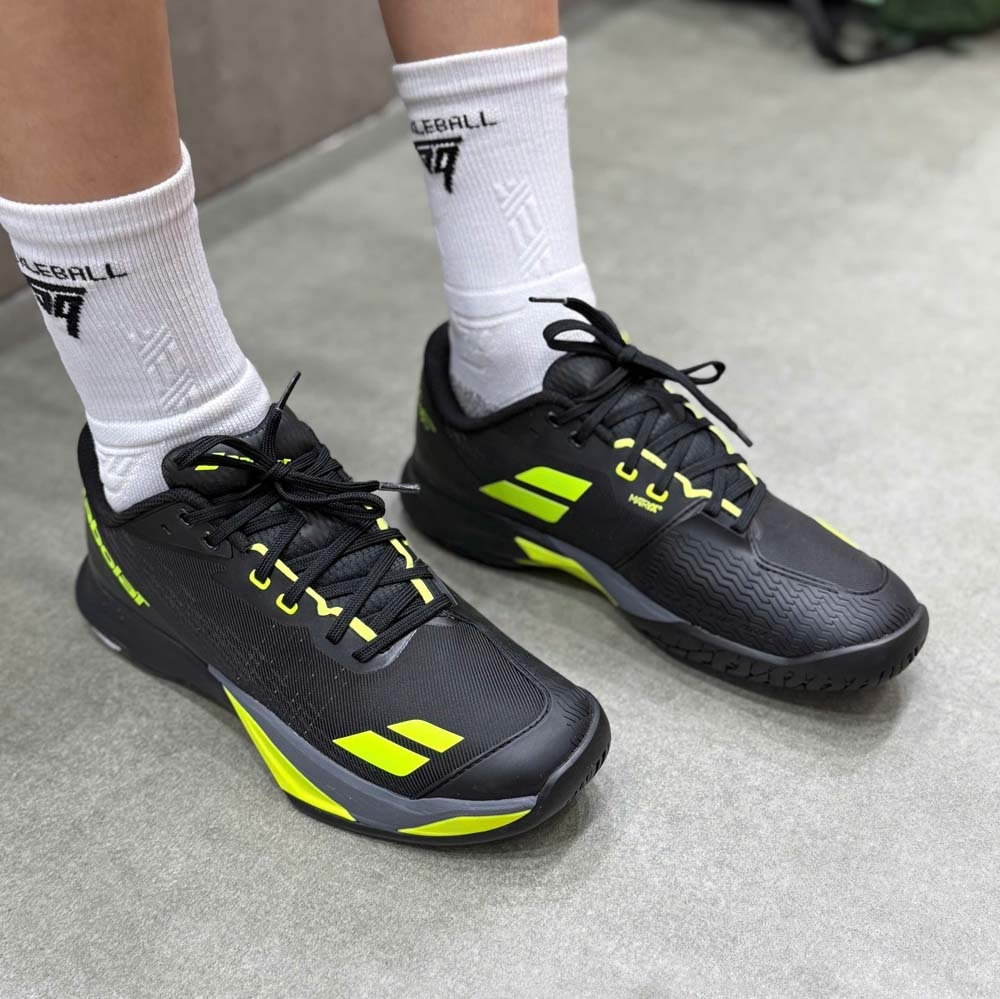 Giày Pickleball Babolat Jet Mach 4 AC - Đen/Xanh - BA30S26629B - 2036