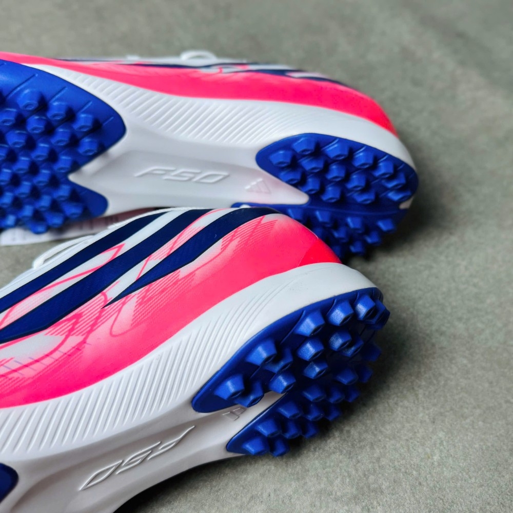 adidas F50 Hyperfast League TF - Trắng/Xanh/Đỏ - KJ3434