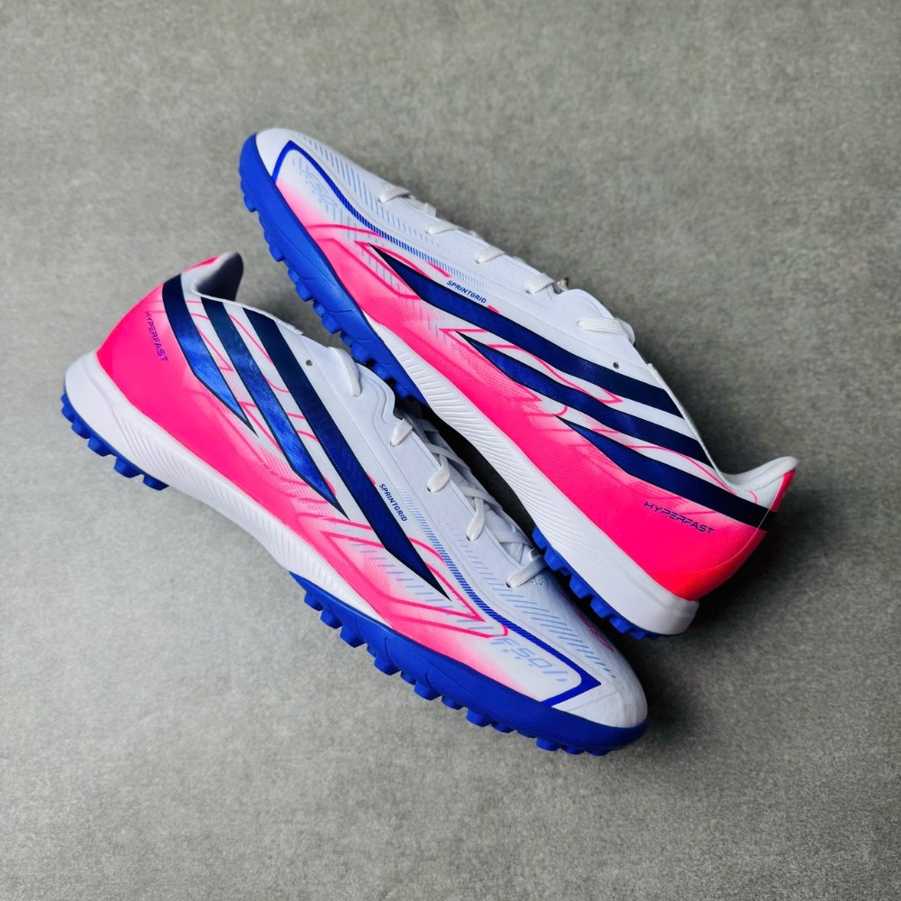 adidas F50 Hyperfast League TF - Trắng/Xanh/Đỏ - KJ3434