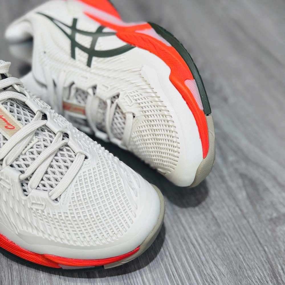 Giày Pickleball Asics Court FF 3 - 1041A370-250 - Trắng/Đỏ Cam