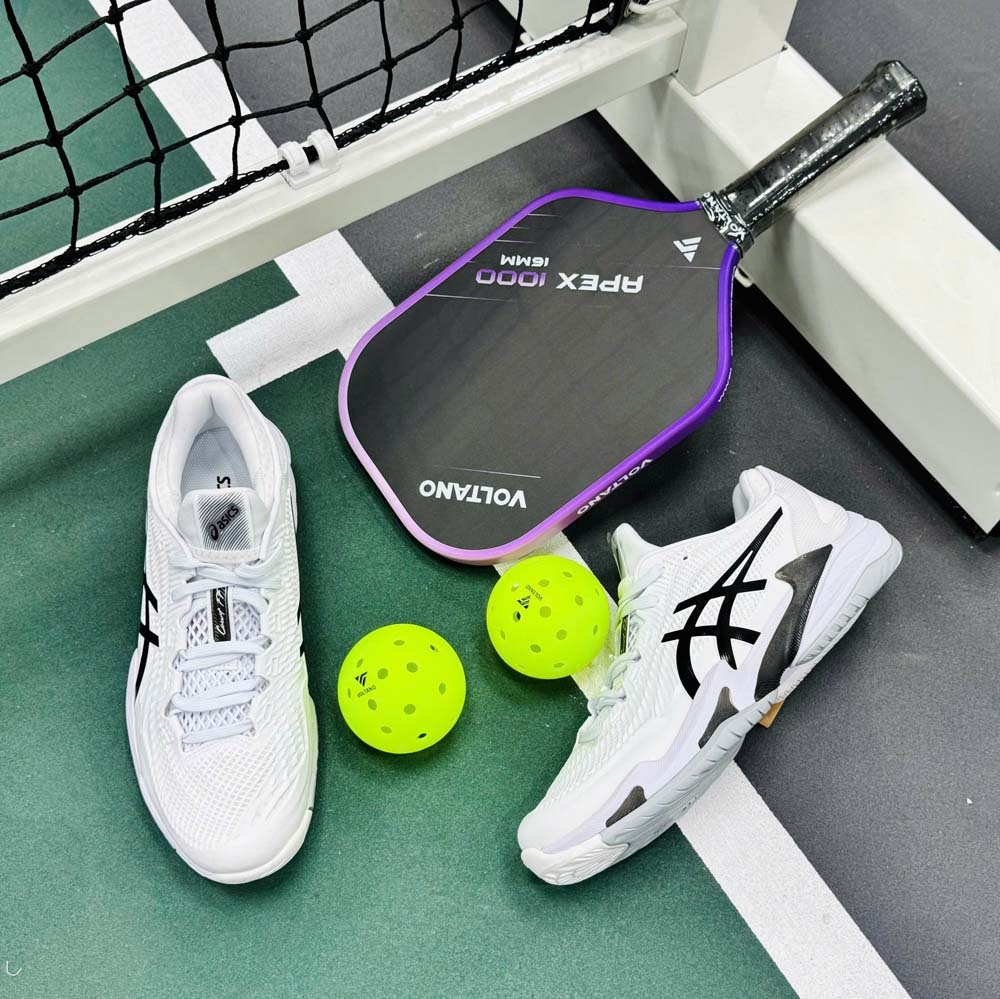 Giày Pickleball Asics Court FF 3 - 104A370-100 - Trắng/Đen