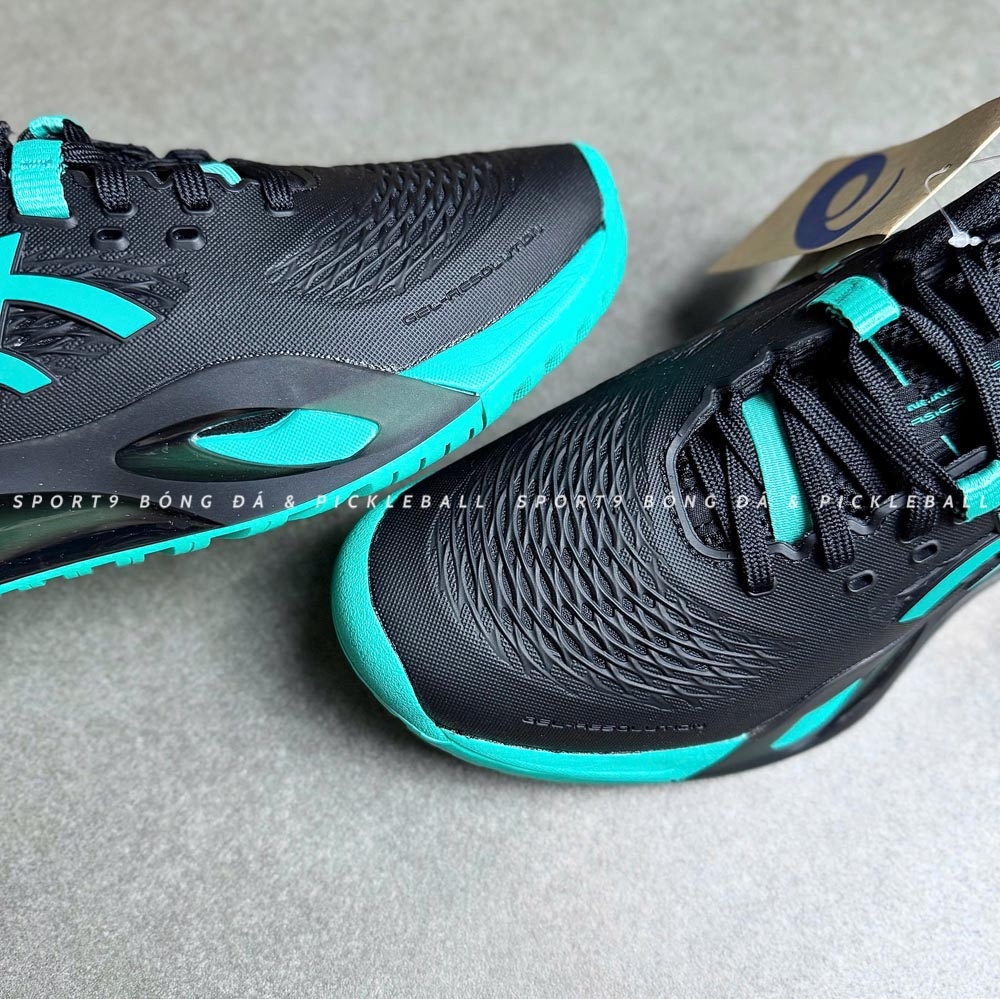 Giày pickleball Asics Gel Resolution X - 1041A481-003 - Đen/Xanh Lá