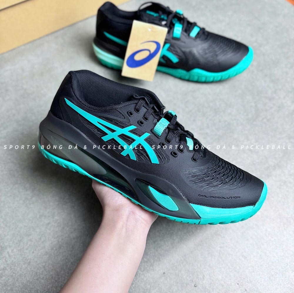 Giày pickleball Asics Gel Resolution X - 1041A481-003 - Đen/Xanh Lá