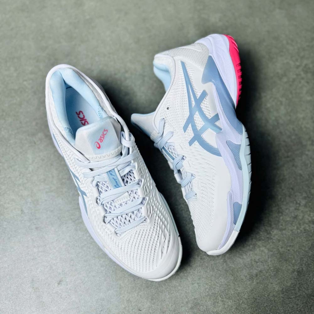 Giày Pickleball Asics Court FF 3 - 1042A220-107 - Trắng/Xám/Đỏ