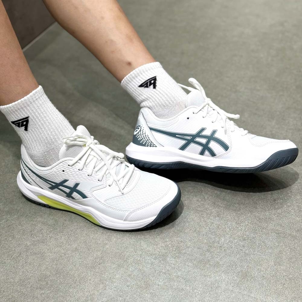 Giày Pickleball Asics Gel Dedicate 8 - 1041A408-108 - White/Ironclad