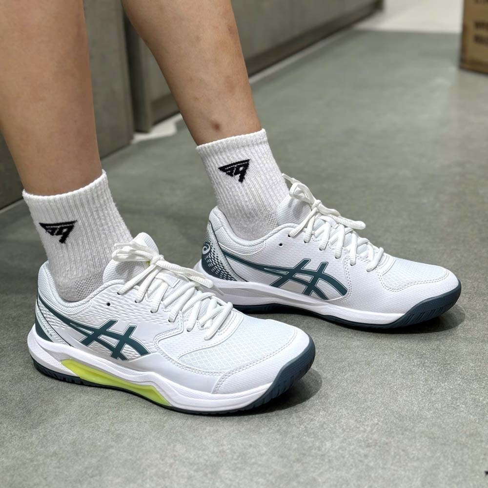 Giày Pickleball Asics Gel Dedicate 8 - 1041A408-108 - White/Ironclad