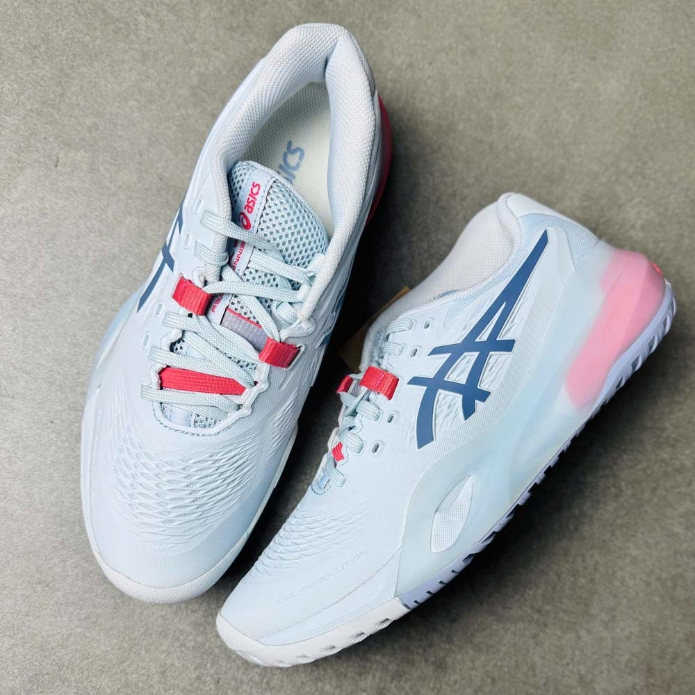 Giày pickleball Asics Gel Resolution X - 1042A279-401 - Xanh Ngọc/Cam