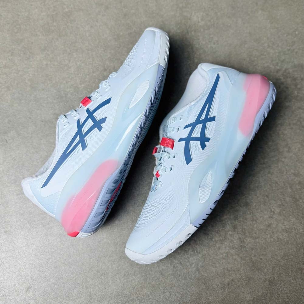 Giày pickleball Asics Gel Resolution X - 1042A279-401 - Xanh Ngọc/Cam