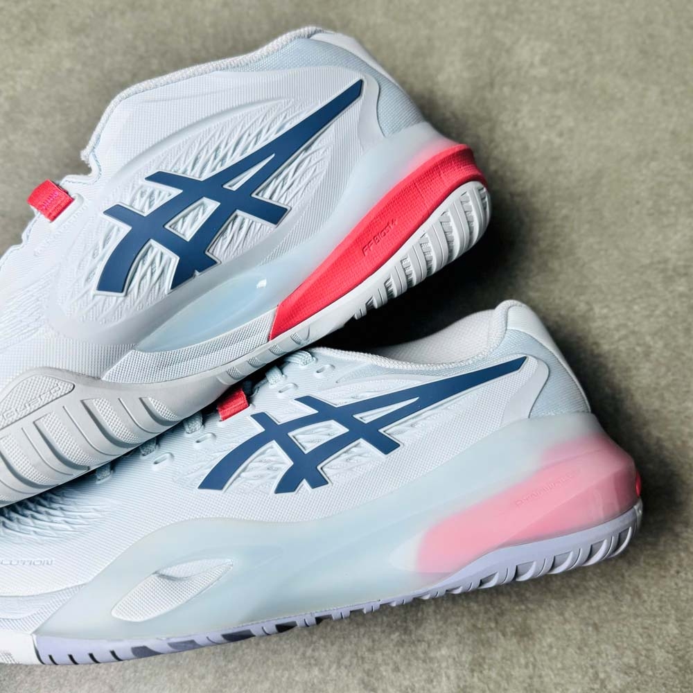 Giày pickleball Asics Gel Resolution X - 1042A279-401 - Xanh Ngọc/Cam