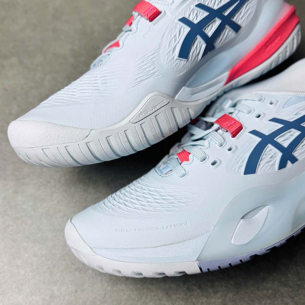 Giày pickleball Asics Gel Resolution X - 1042A279-401 - Xanh Ngọc/Cam