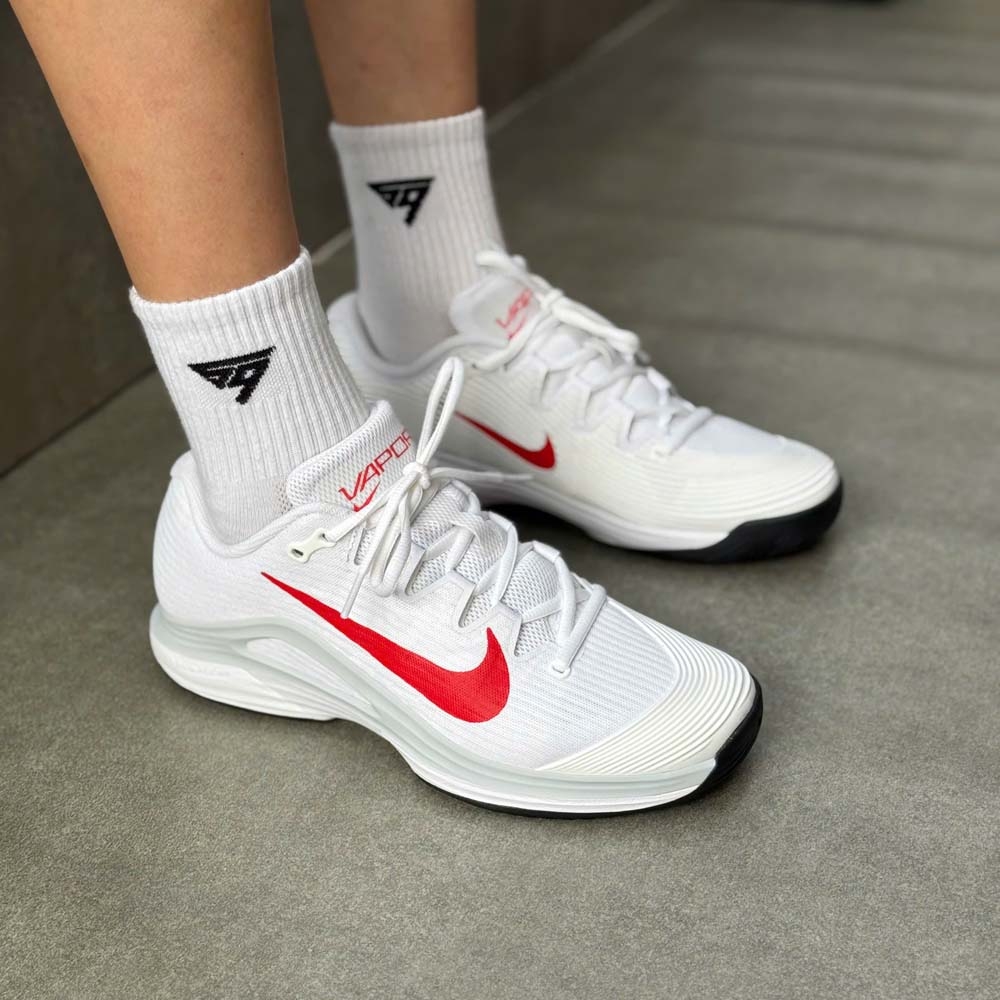 Giày Pickleball Nike Zoom Vapor 12 HC - FV5552-109 - Trắng Đỏ