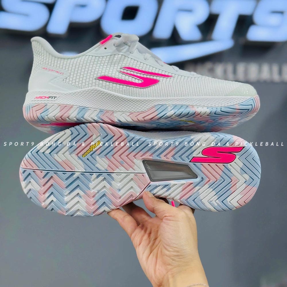 Giày Skechers Viper Court Pro 2.0 - 172109-WMLT - Trắng Hồng