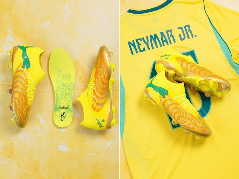 Puma Future Neymar x KidSuper — phối màu vàng rực đặc trưng Brazil