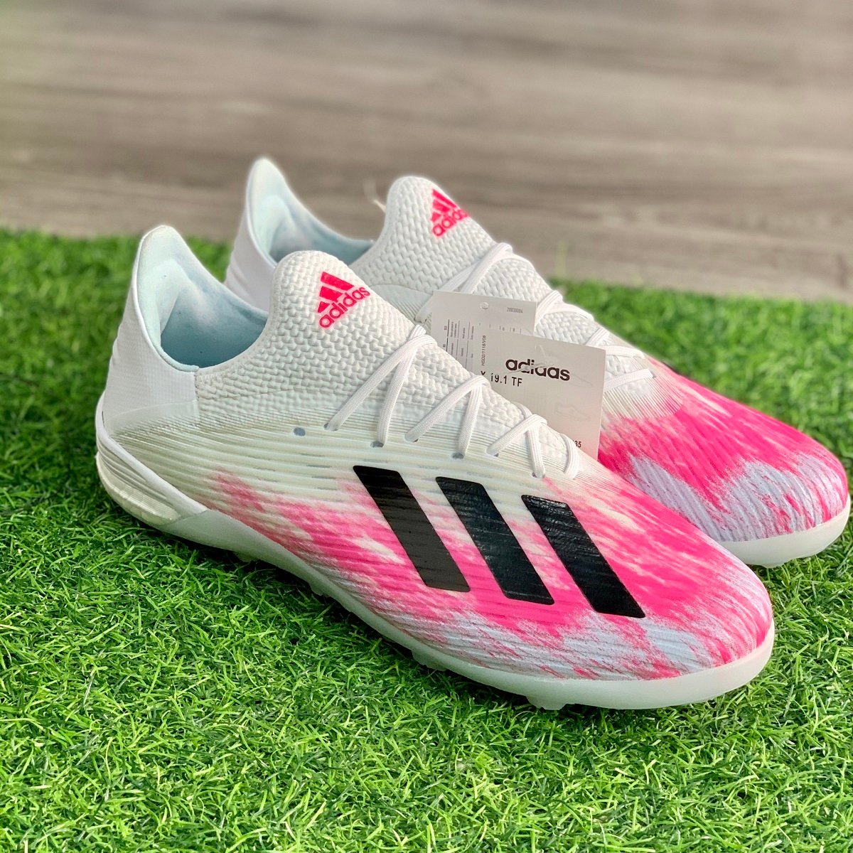 Giày đá bóng Adidas X 19.1 TF EG7135 - Cloud White/Core Black/Shock Pink