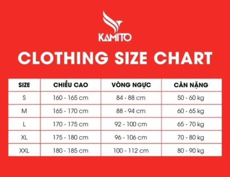 Hướng dẫn chọn size quần áo bóng đá Kamito phù hợp