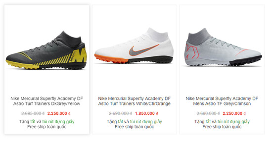 Shop giày đá bóng Nike chính hãng tại Hà Nội