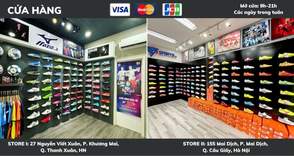 Mua giày đá bóng chính hãng tại Hà Nội giá tốt
