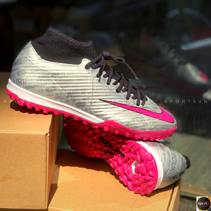 Nike Zoom Mercurial Superfly 9 Academy XXV TF - Bạc/Hồng - FB8398-060