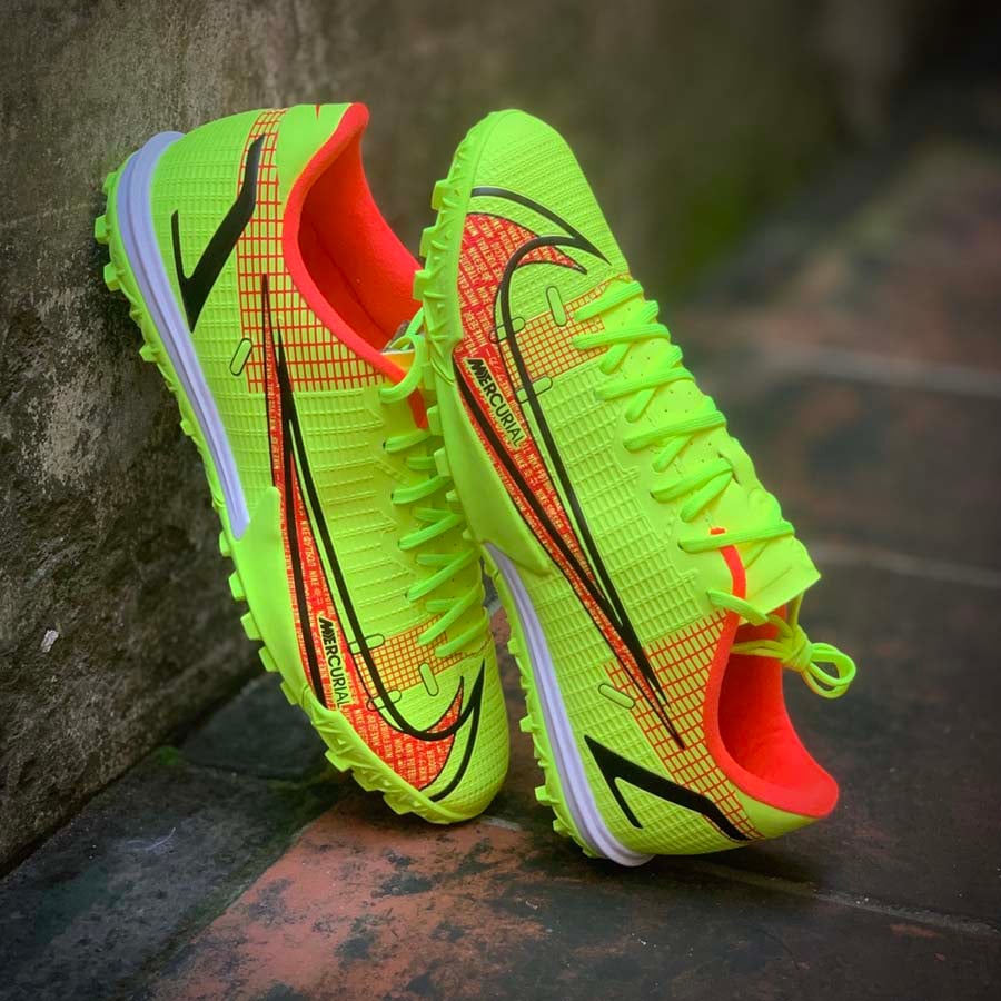 Giày đá bóng Nike Mercurial Vapor 14 Academy TF Motivation - Volt/Bright Crimson - CV0978-760